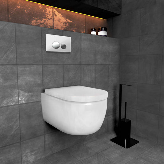 Drückerplatte Glas Weiß Kompatibel mit Geberit Duofix Sigma/Delta 2 Mengenspülung