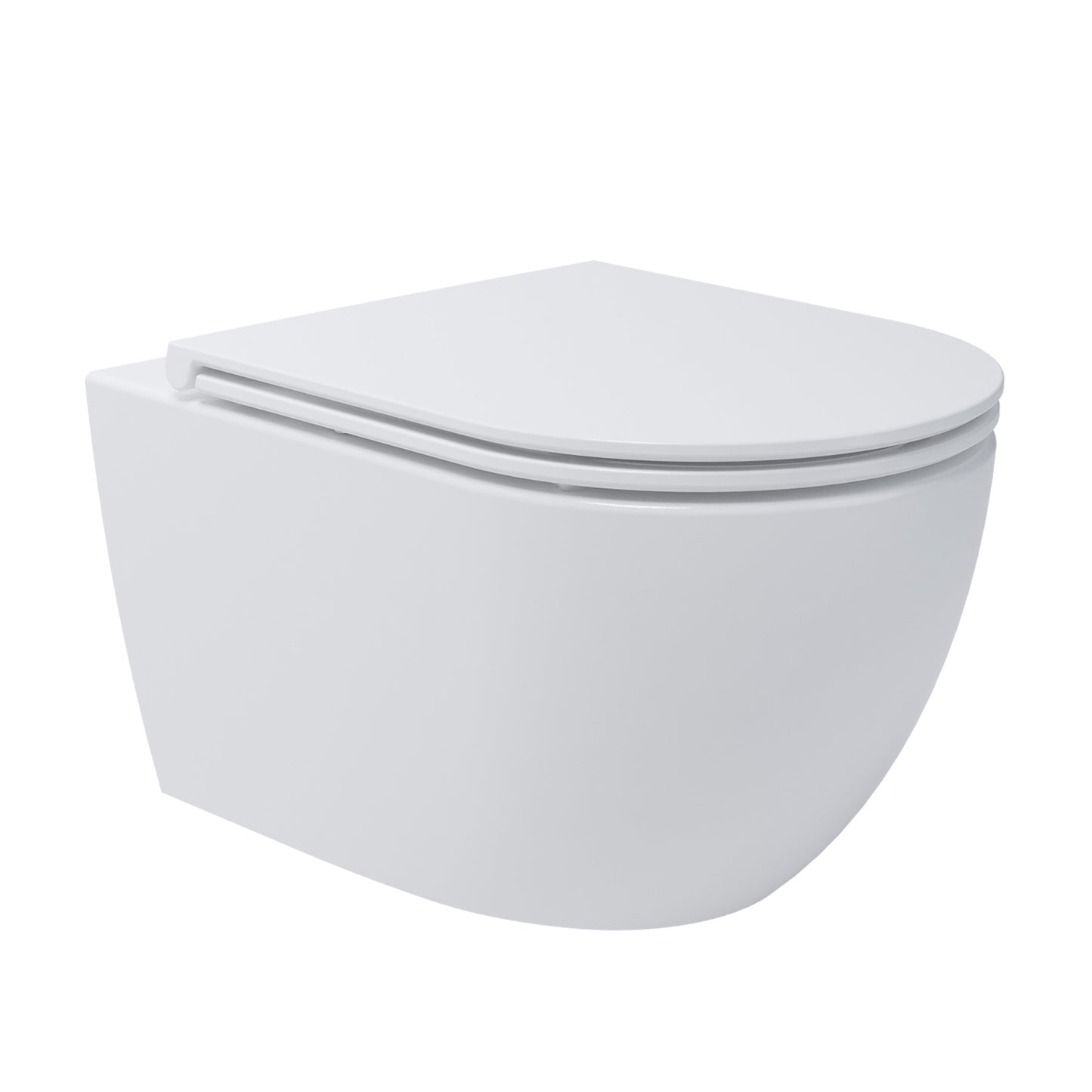 Whirlflush Hänge Wand WC Soho 3.0 Spülrandlos Tornado Spülung Weiß Glanz mit WC-Sitz Super Slim Toilette