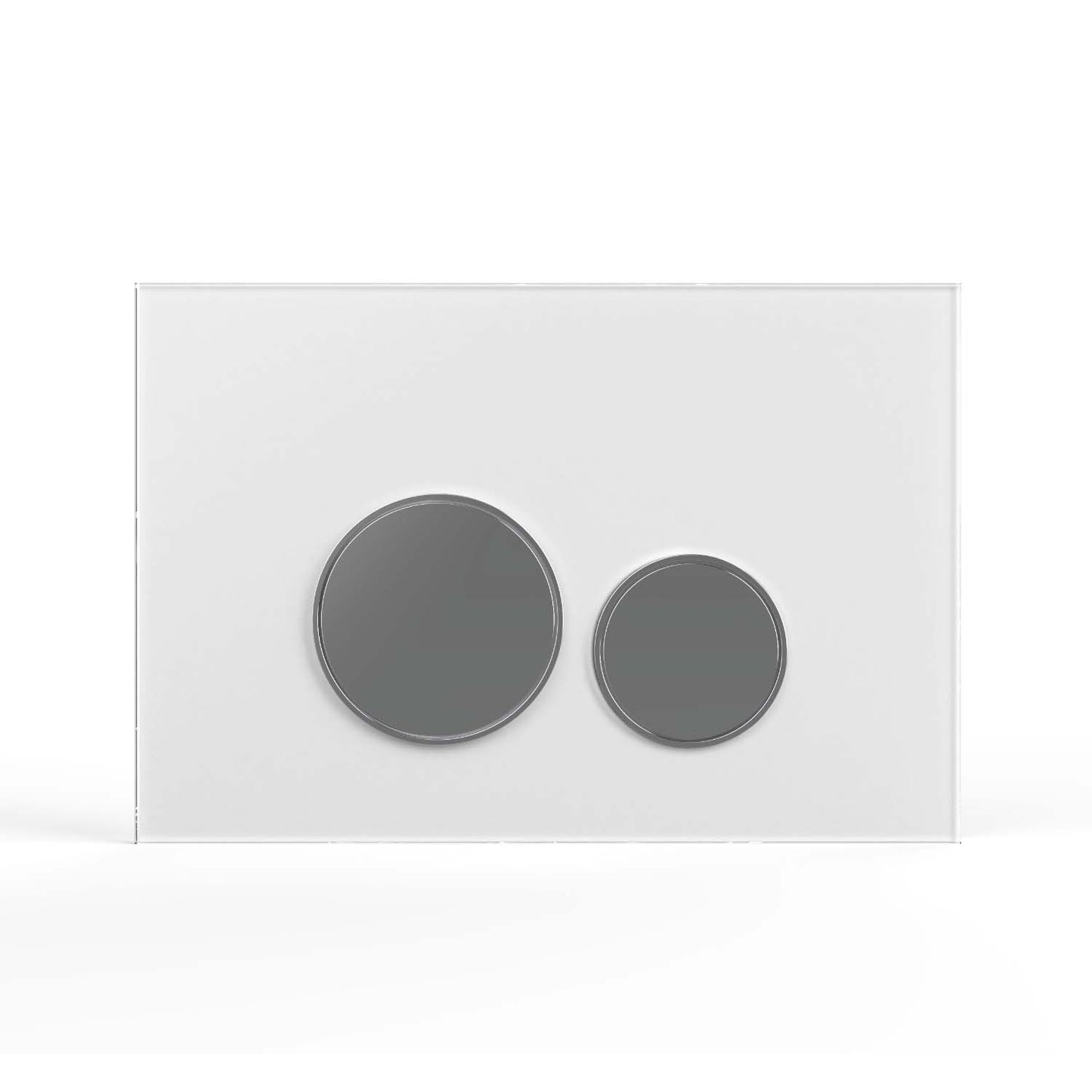 Drückerplatte Glas Weiß Kompatibel mit Geberit Duofix Sigma/Delta 2 Mengenspülung