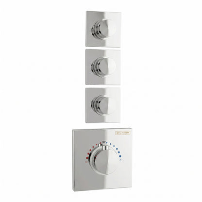 Soho 3 Wege Unterputz Thermostat Armatur