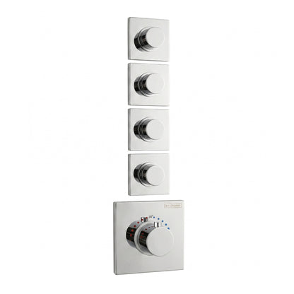 Soho 4 Wege Unterputz Thermostat Armatur inkl UP-Körper