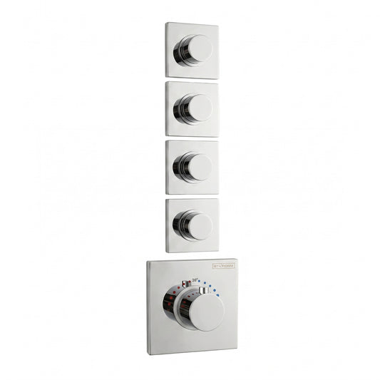 Soho 4 Wege Unterputz Thermostat Armatur inkl UP-Körper