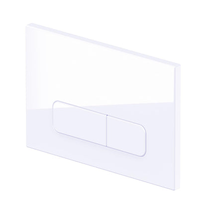 Drückerplatte Kompatibel zu Geberit Duofix Sigma (UP 320) 2 Mengenspülung, Farbe: Kaltweiß mit leichtem Lilastich