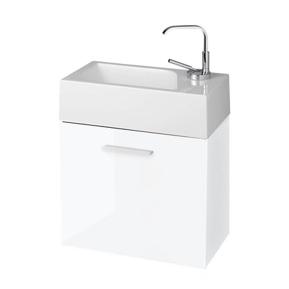 Gäste-WC Badmöbel Waschbecken mit Unterschrank und Ablagefächer Handwaschbecken