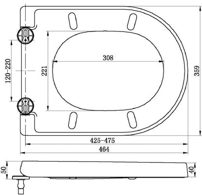 Stilform Soho 1.0 WC-Sitz D-Form mit Absenkautomatik in Weiss (Duroplast)