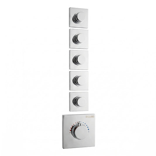 Soho 5 Wege Unterputz Thermostat Armatur inkl UP-Körper