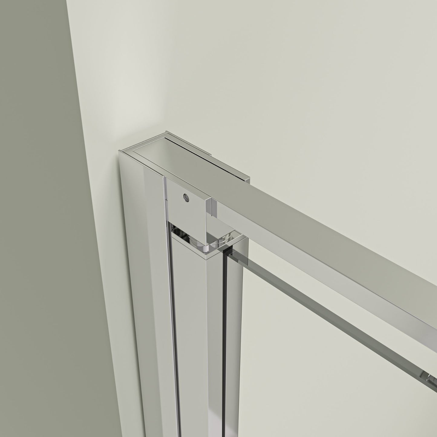 Eck-Duschkabine mit Drehtür – 8 mm Sicherheitsglas in Chrom, versch. Größen