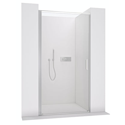 Nischendusche 70-100cm mit Drehtür 8 mm Nano-Klarglas Duschtür – Profilfarbe wählbar