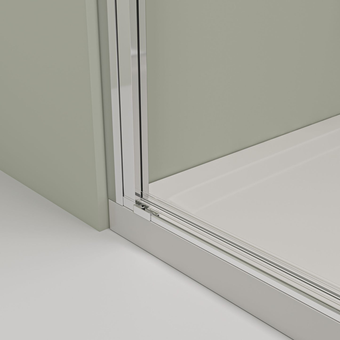 Eck-Duschkabine mit Drehtür – 8 mm Sicherheitsglas in Chrom, versch. Größen