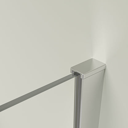 Eck-Duschkabine mit Drehtür – 8 mm Sicherheitsglas in Chrom, versch. Größen