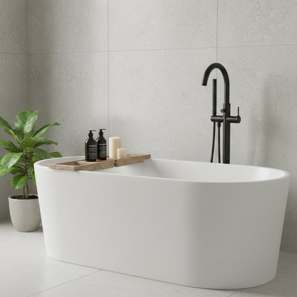 Freistehende Badewannenarmatur Park Schwarz Matt Standarmatur