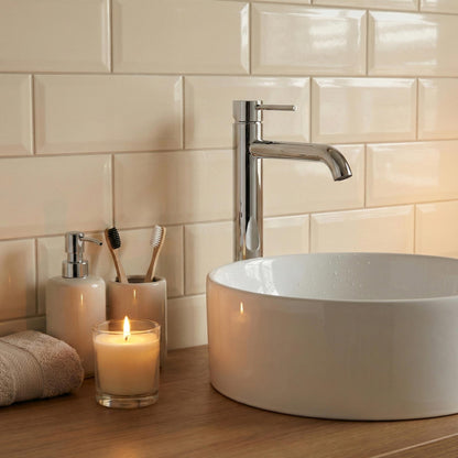 Stilform formschöne Waschtischarmatur aus der Serie Park 2.0 Hohe Ausführung in Chrom