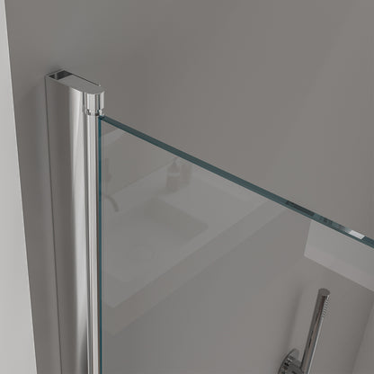 Badewannenaufsatz Glas Duschwand Chrom 120x140 Faltwand