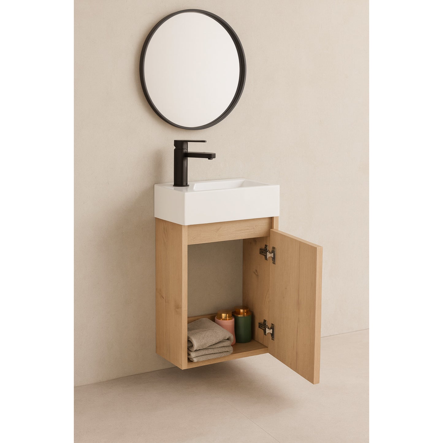 Gäste-WC Badmöbel Waschbecken mit Unterschrank Handwaschbecken