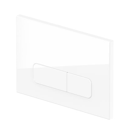 Drückerplatte Kompatibel Weiß Glänzend zu Geberit Duofix Sigma (UP 320) 2 Mengenspülung