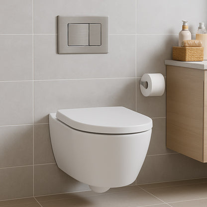 Drückerplatte Edelstahl Kompatibel zu Geberit Duofix Sigma / DELTA 2 Mengenspülung