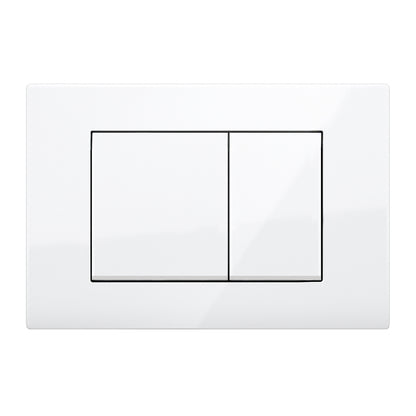 Drückerplatte Weiß Glänzend Kompatibel zu Geberit Duofix Sigma (UP 320) 2 Mengenspülung