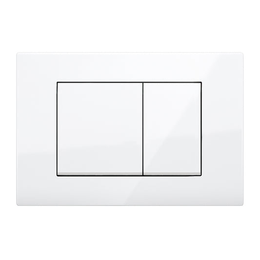 Drückerplatte Weiß Glänzend Kompatibel zu Geberit Duofix Sigma (UP 320) 2 Mengenspülung