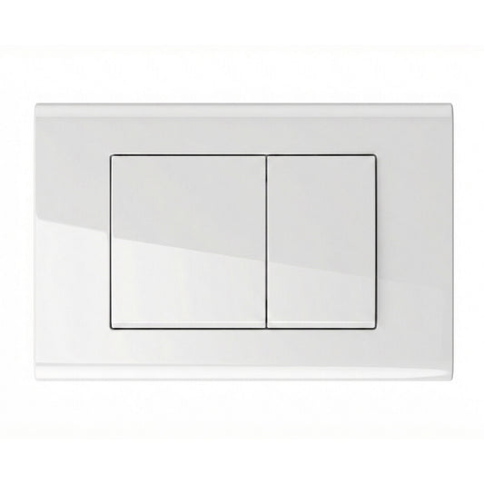 Drückerplatte Weiß Glänzend Kompatibel zu Geberit Duofix Sigma (UP 320) 2 Mengenspülung