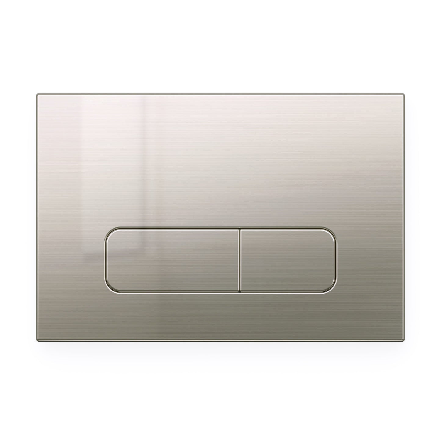 Drückerplatte Brushed Nickel aus ABS Kompatibel zu Geberit Duofix Sigma (UP 320) 2 Mengenspülung