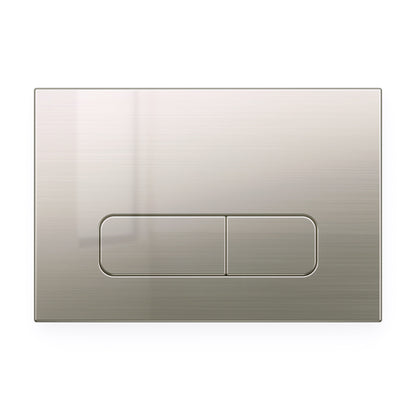 Drückerplatte Brushed Nickel aus ABS Kompatibel zu Geberit Duofix Sigma (UP 320) 2 Mengenspülung