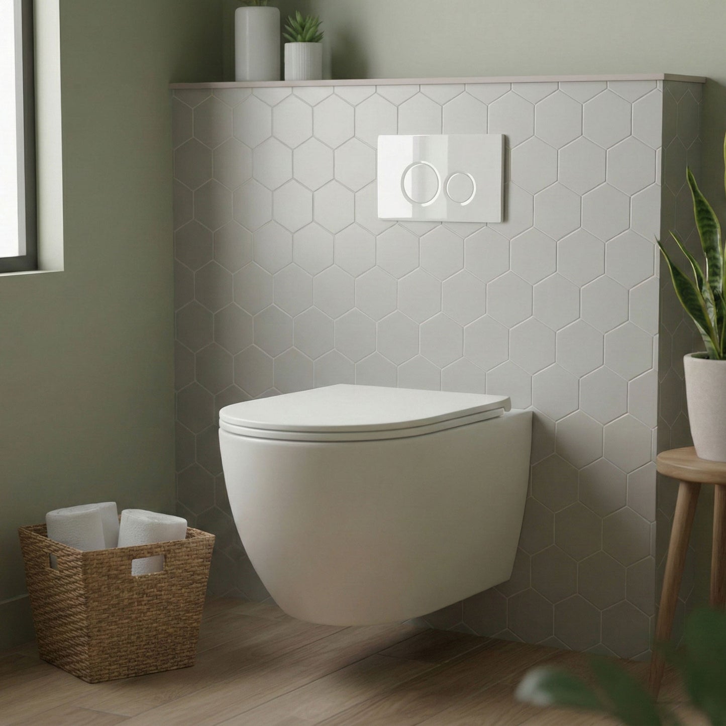 Whirlflush Hänge Wand WC Soho 3.0 Spülrandlos Tornado Spülung Weiß Glanz mit WC-Sitz Super Slim Toilette