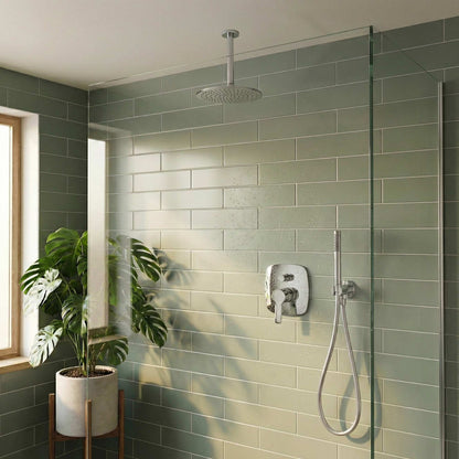 Highline Regendusche Komplett-Set Rund – Unterputz