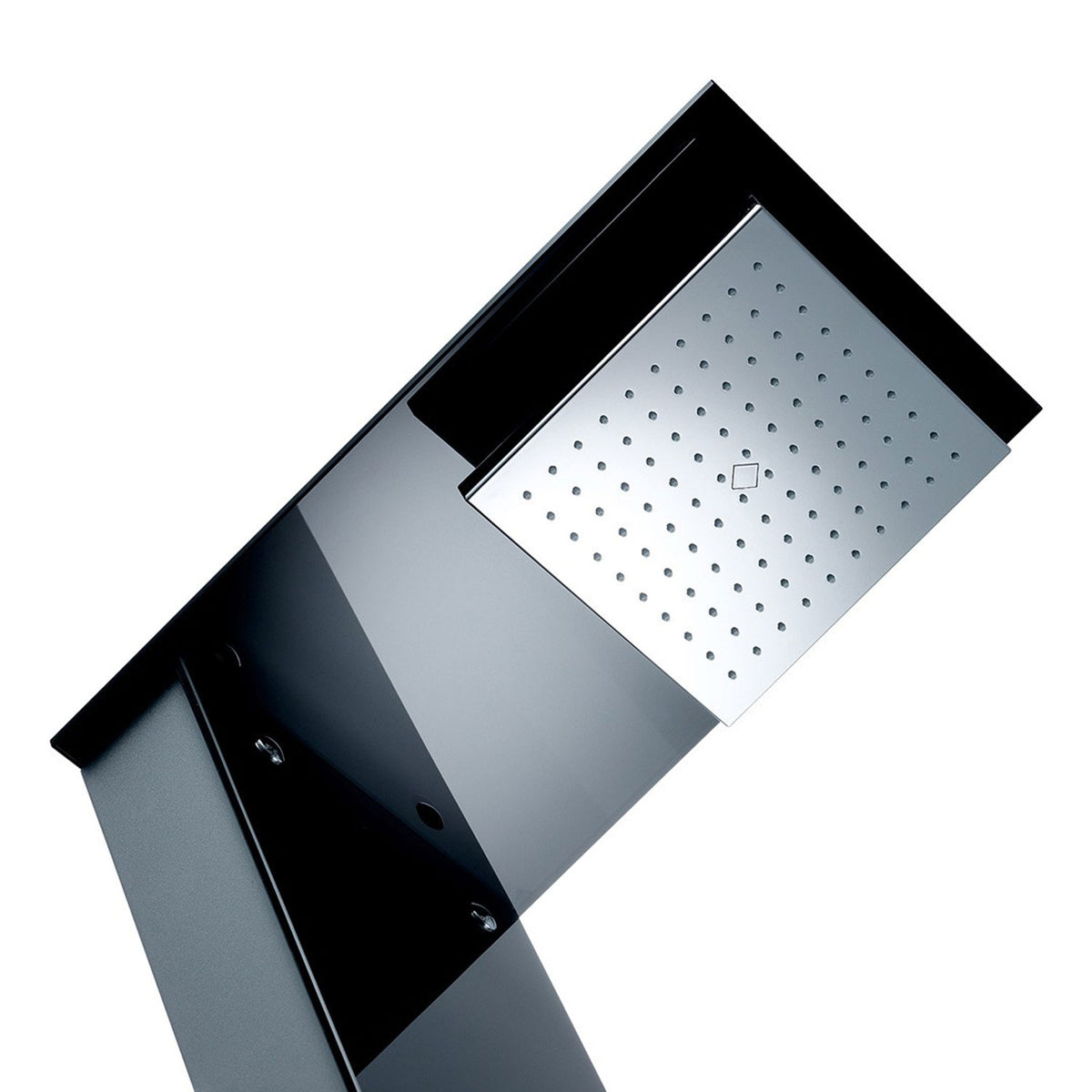 Edles Glas Duschpaneel mit Thermostat Schwarz