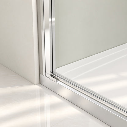 Eck-Duschkabine mit Drehtür – 8 mm Sicherheitsglas in Chrom, versch. Größen
