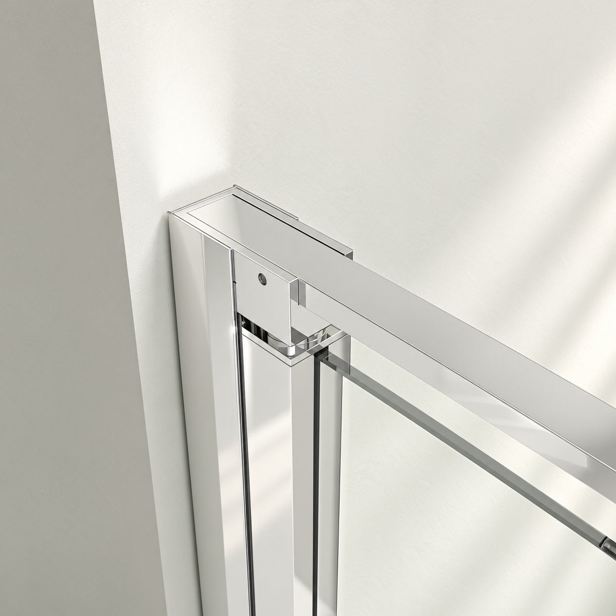 Eck-Duschkabine mit Drehtür – 8 mm Sicherheitsglas in Chrom, versch. Größen