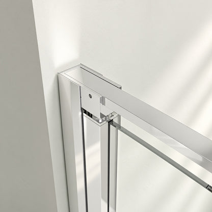 Eck-Duschkabine mit Drehtür – 8 mm Sicherheitsglas in Chrom, versch. Größen