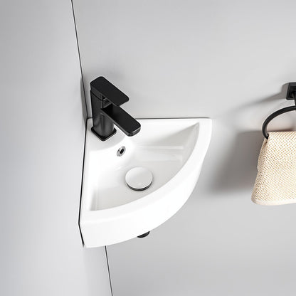 Eck Keramik Waschbecken Gäste WC 46x32 cm