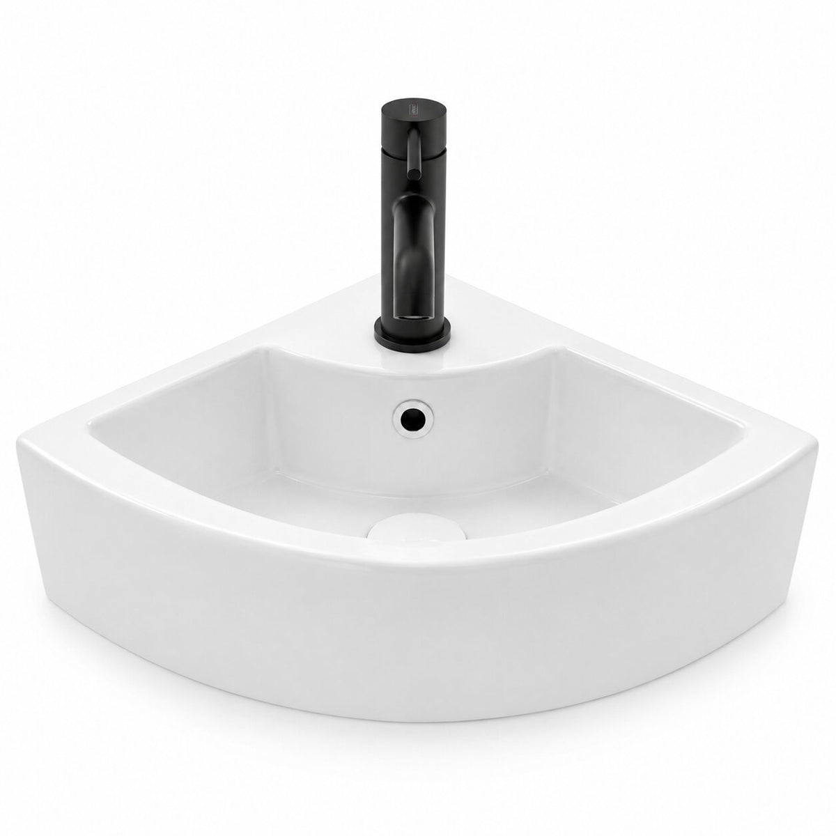 Eck Keramik Waschbecken Gäste WC 46x32 cm