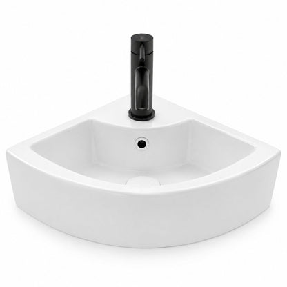 Eck Keramik Waschbecken Gäste WC 46x32 cm