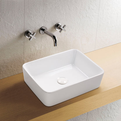 Aufsatz Keramik Waschbecken Soho Brillant Weiß 48 cm
