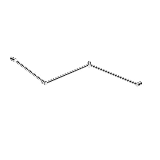 Mecca CARE 32 mm DDA WC Haltegriff Set, 45° durchgehend, 750 x 965 x 1025 mm Stützgriff