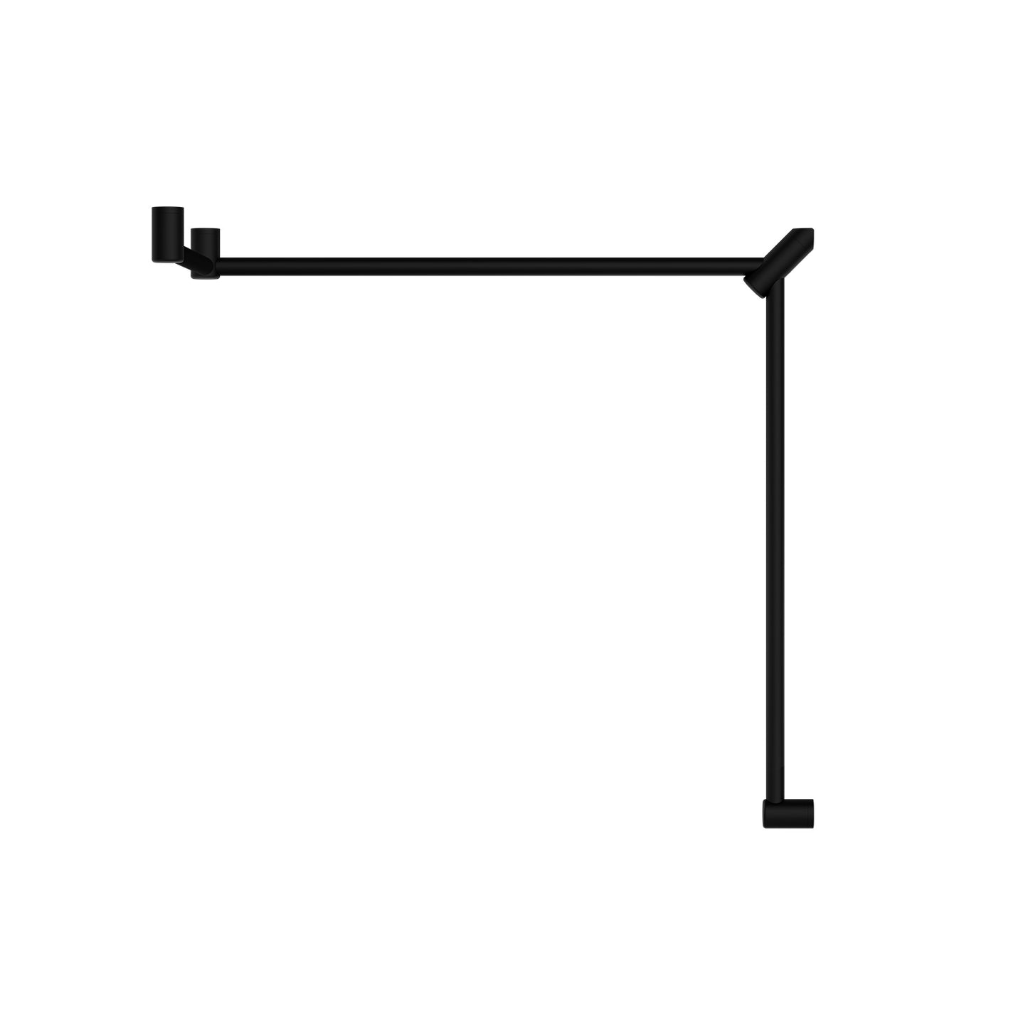 Mecca CARE 32 mm DDA WC Haltegriff Set, 90° durchgehend, 600 x 1065 x 1025 mm Stützgriff