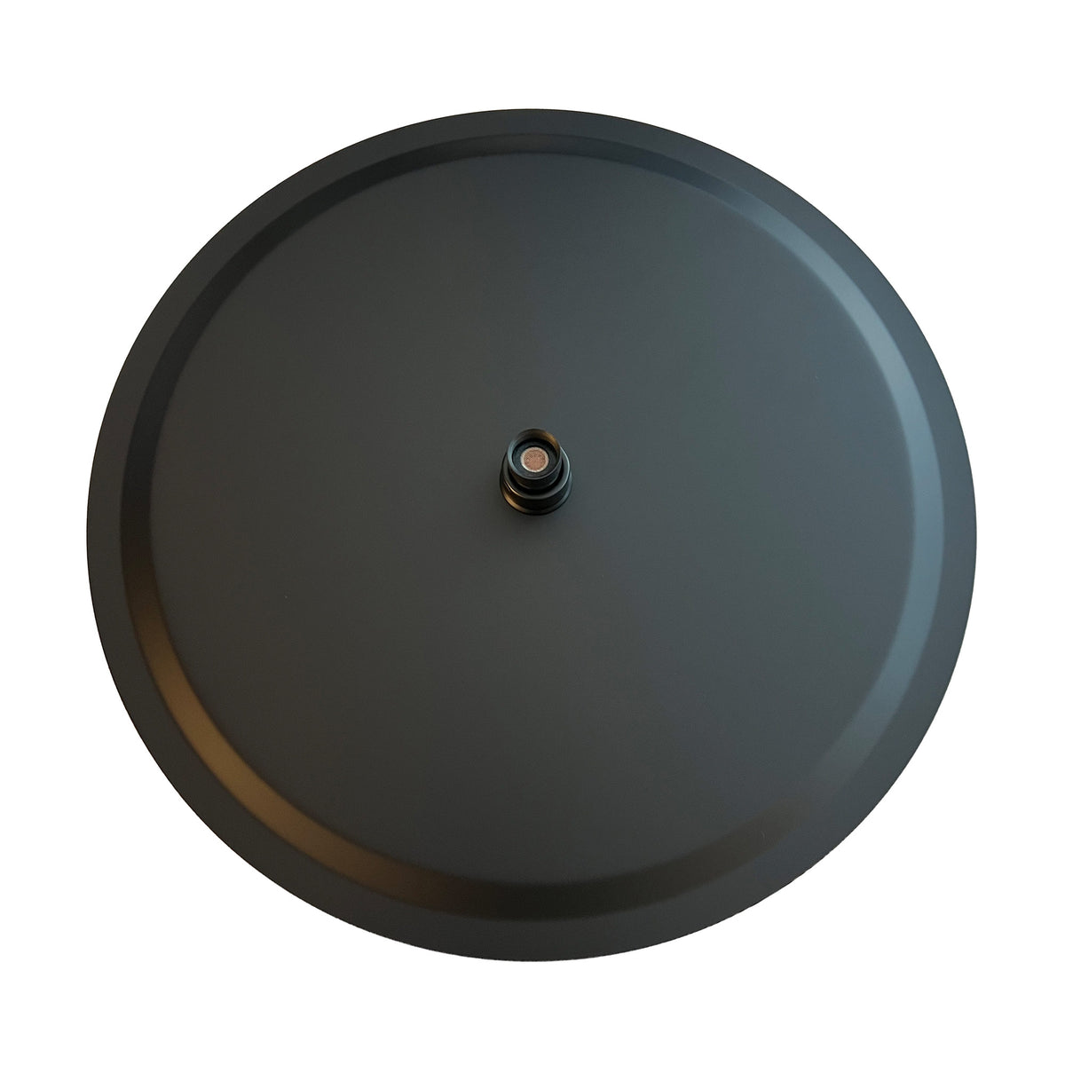 Stilform Luxus Edelstahl Regendusche Rund in 40 cm ULTRAFLACH in Schwarz Matt
