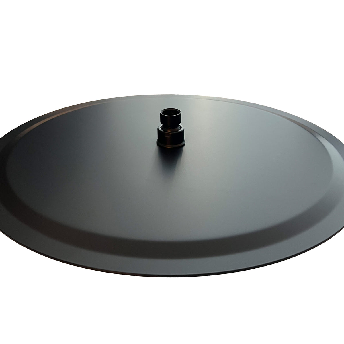 Stilform Luxus Edelstahl Regendusche Rund in 40 cm ULTRAFLACH in Schwarz Matt