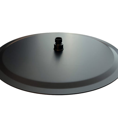 Stilform Luxus Edelstahl Regendusche Rund in 40 cm ULTRAFLACH in Schwarz Matt
