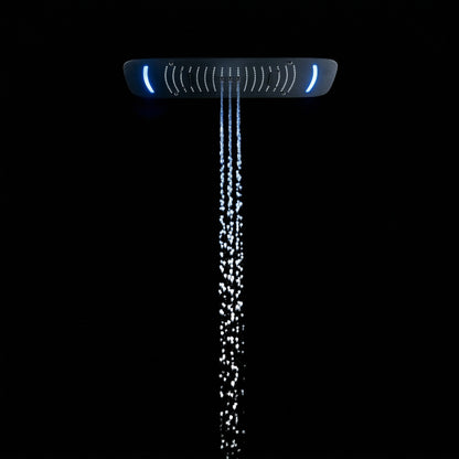 Stilform Design XL LED Regendusche 68x43 cm Soho 2.0 in Schwarz Matt