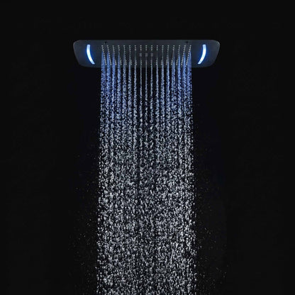 Stilform Design XL LED Regendusche 68x43 cm Soho 2.0 in Schwarz Matt