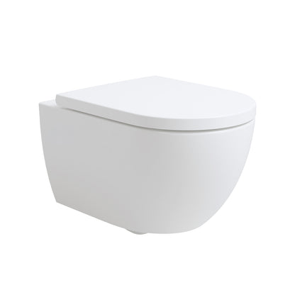 Whirlflush Hänge Wand WC Soho 3.0 Spülrandlos Tornado Spülung Weiß Glanz mit WC-Sitz Toilette