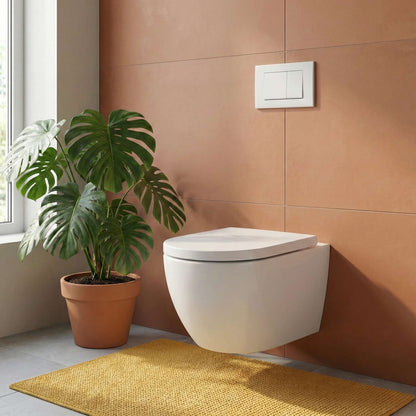 Whirlflush Hänge Wand WC Soho 3.0 Spülrandlos Tornado Spülung Weiß Glanz mit WC-Sitz Toilette