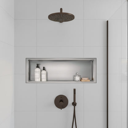 Stilform Wandnische Gebürsteter Edelstahl in 30x30, 60x30