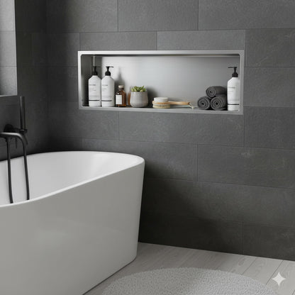 Stilform Wandnische Gebürsteter Edelstahl in 30x30, 60x30