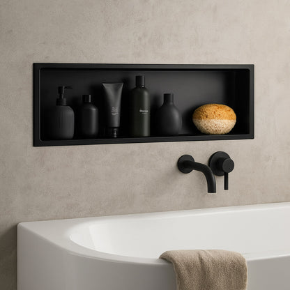 Stilform Edelstahl Wandnische Matt Schwarz in 30x30, 60x30 cm