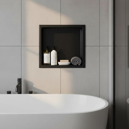 Stilform Edelstahl Wandnische Matt Schwarz in 30x30, 60x30 cm