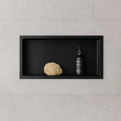 Stilform Edelstahl Wandnische Matt Schwarz in 30x30, 60x30 cm