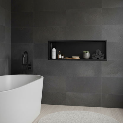 Stilform Edelstahl Wandnische Matt Schwarz in 30x30, 60x30 cm